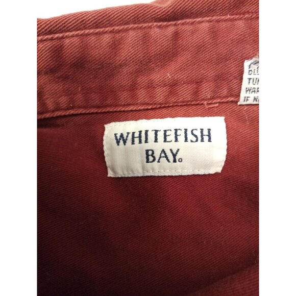 Whitefish Bay Men's Red Button Down Shirt - Picture 3 of 3